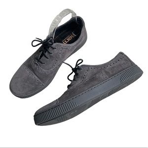 Born Cymbal Grey Suede Lace Up Flat Sneakers 11